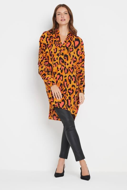 Evans M&Co Orange Leopard Print Blouse