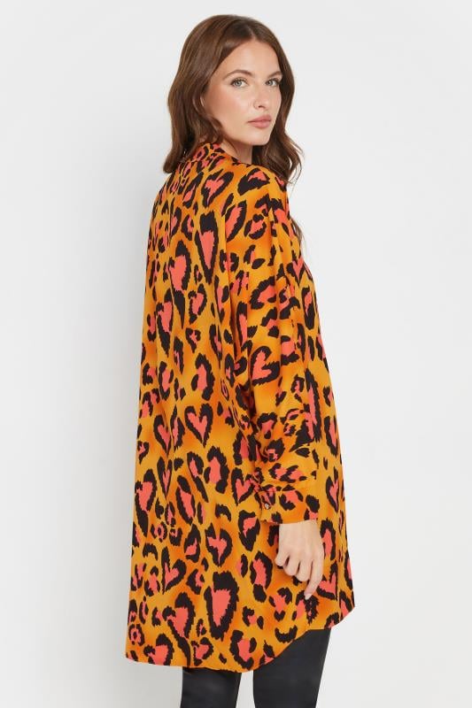 Evans M&Co Orange Leopard Print Blouse
