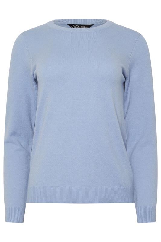 evans M&Co Pale Blue Crew Neck Long Sleeve Jumper
