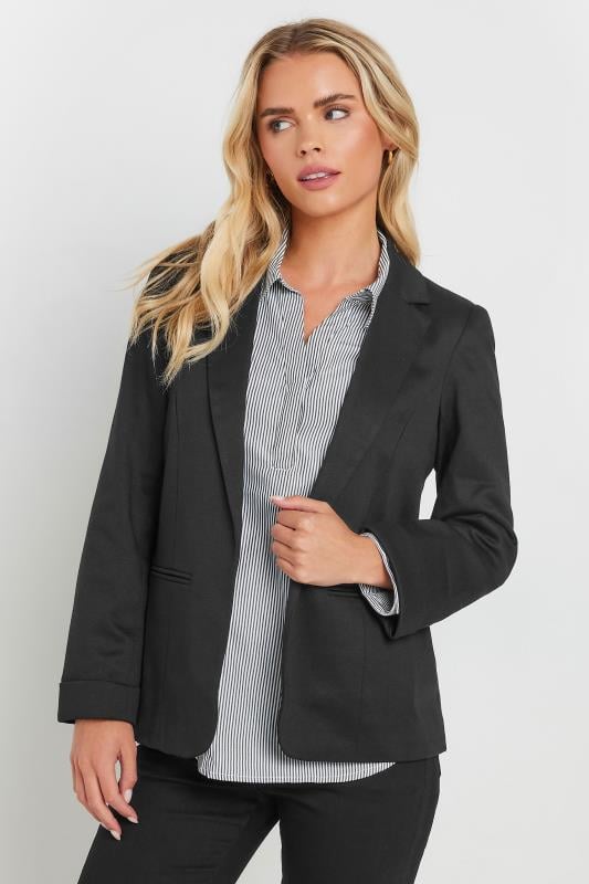 evans M&Co Petite Black Ponte Blazer