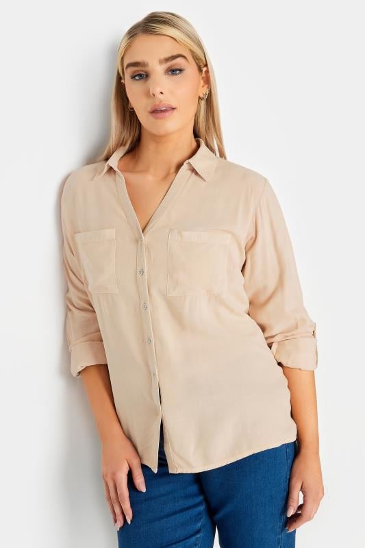 evans M&Co Pink Button Up Long Sleeve Shirt