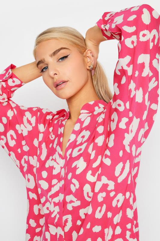Evans M&Co Pink Leopard Print Blouse