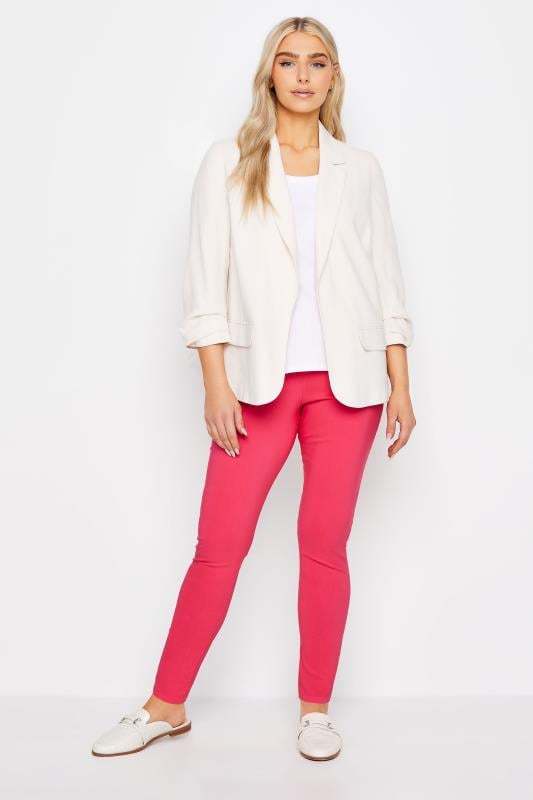 Evans M&Co Pink Stretch Bengaline Trousers