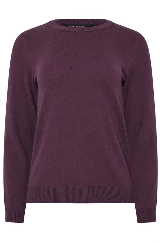 evans M&Co Purple Crew Neck Long Sleeve Jumper