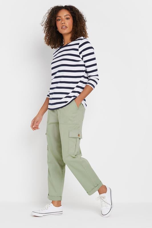 evans M&Co Sage Green Cargo Pocket Trousers