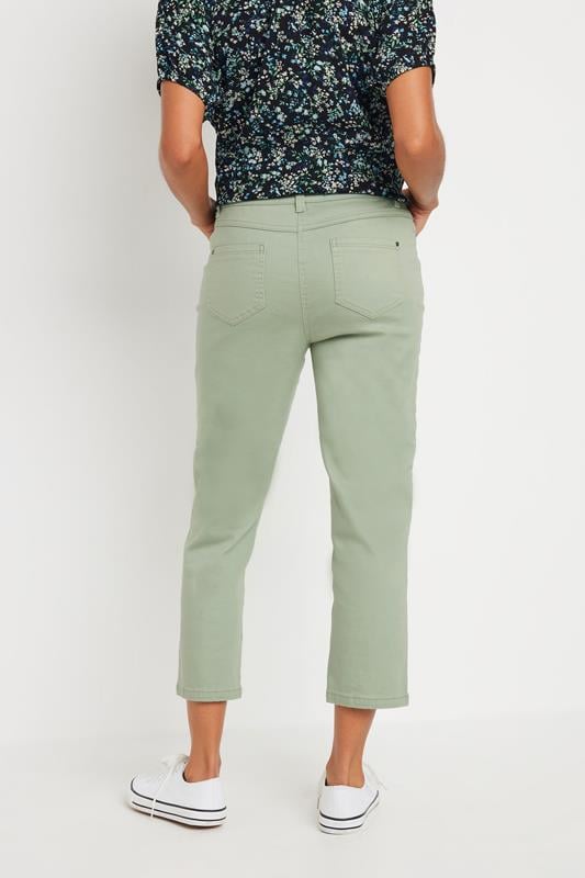 Evans M&Co Sage Green Cropped Jeans