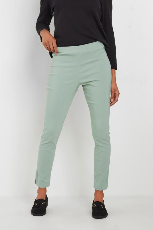 Evans M&Co Sage Green Stretch Bengaline Trousers