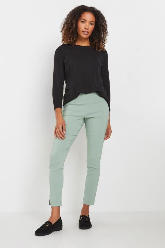 evans M&Co Sage Green Stretch Bengaline Trousers