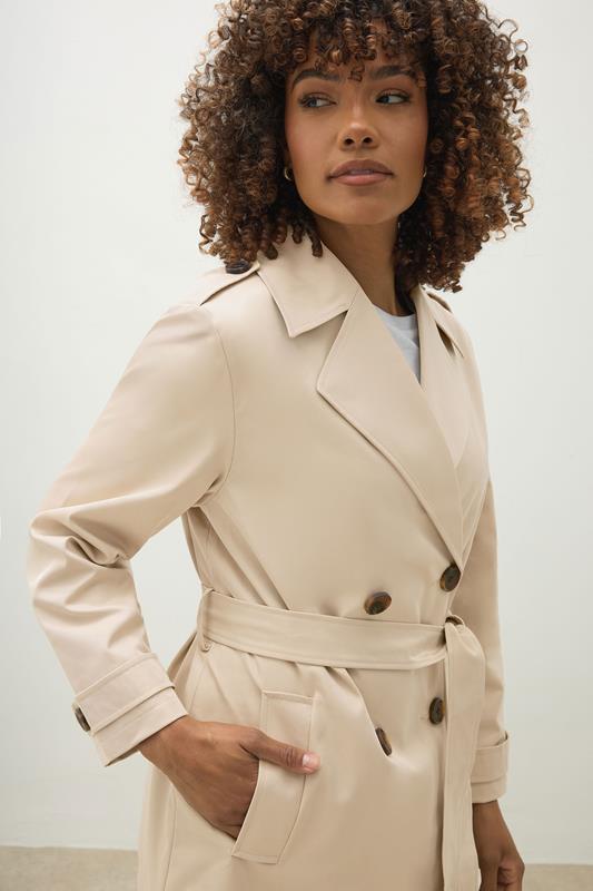 Evans M&Co Stone Brown Trench Coat