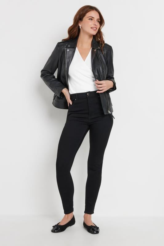 Evans M&Co White 3/4 Sleeve Wrap Top