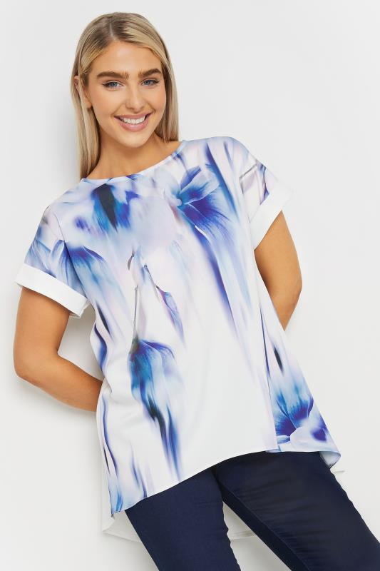 evans M&Co White Floral Graphic Print T-Shirt