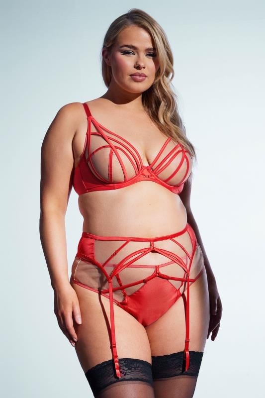 Evans PLAYFUL PROMISES Red Strap Suspender Belt