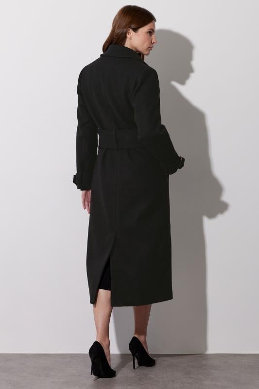 Evans STAR Black Buckle Wrap Coat