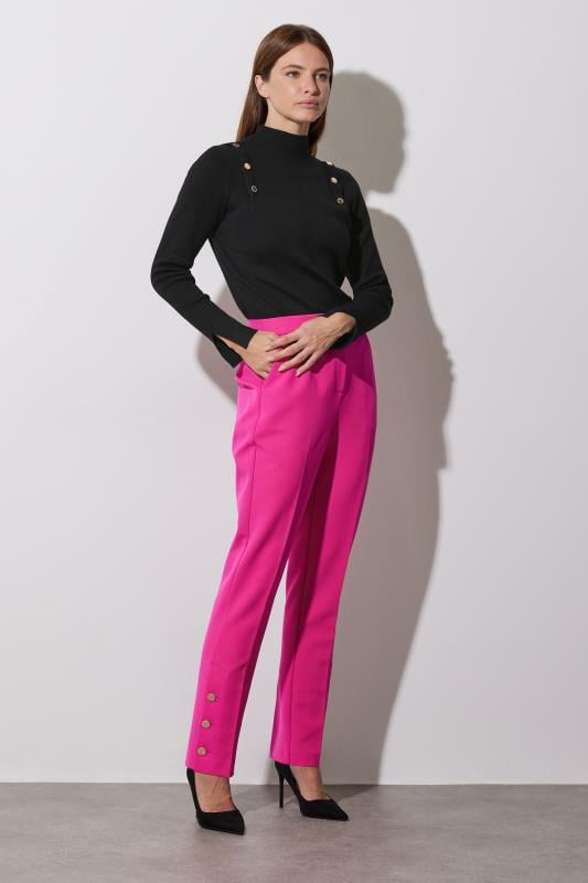 Evans STAR Black Button Detail Knitted Jumper