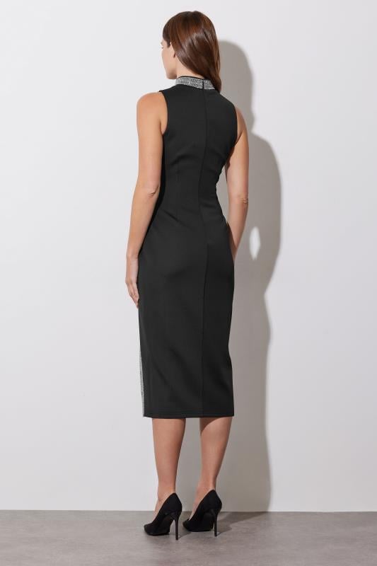 Evans STAR Black Diamante Trim Bodycon Dress