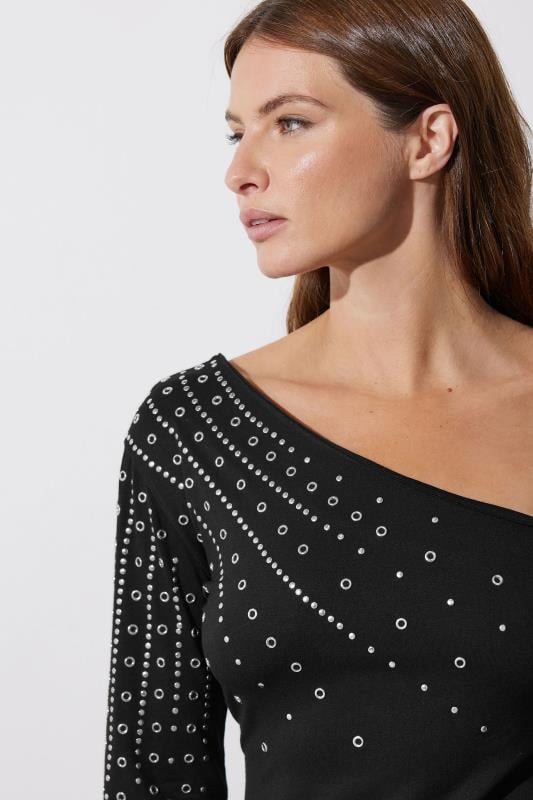 Evans STAR Black Eyelet Asymmetric Top