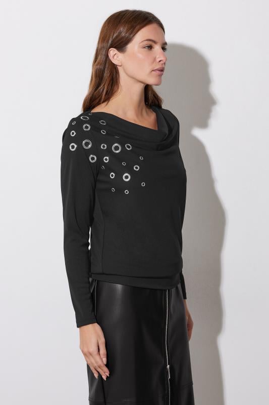 Evans STAR Black Eyelet Detail Top