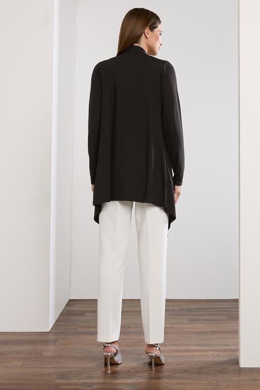 Evans STAR Black Eyelet Detail Waterfall Cardigan