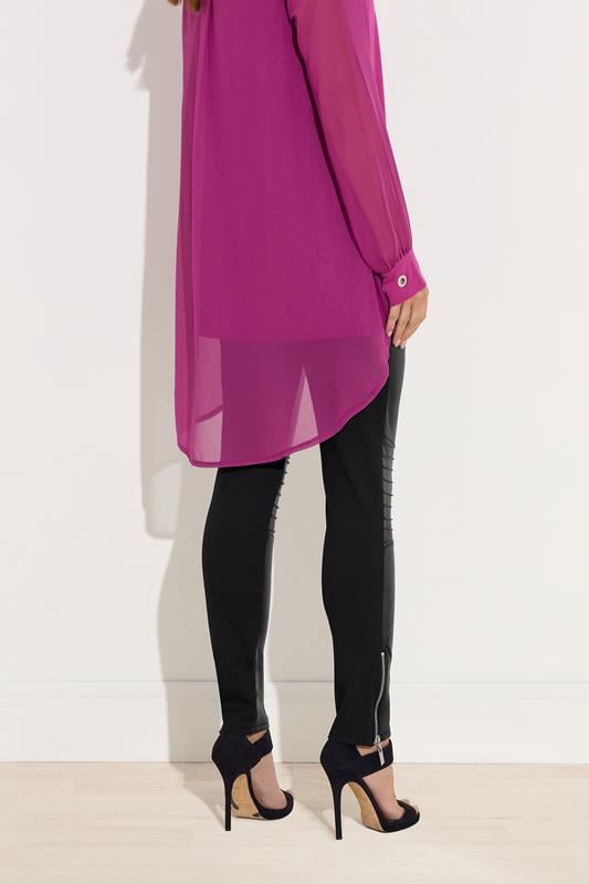 Evans STAR Black Faux Leather Leggings