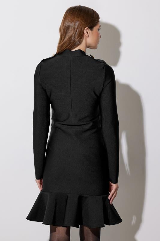 Evans STAR Black Frill Detail Dress