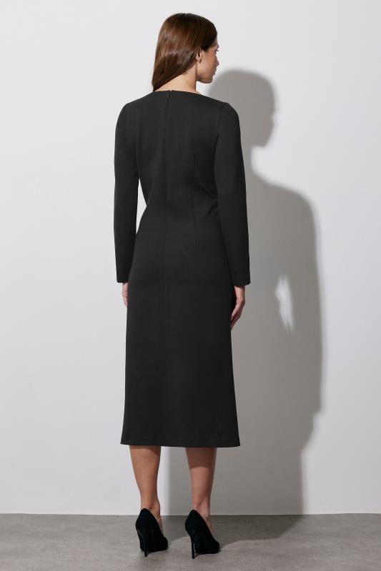 Evans STAR Black Lace Up Ponte Dress