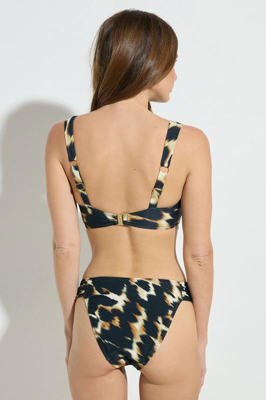 Evans STAR Black Leopard Print Bikini Bottoms