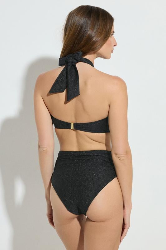 Evans STAR Black Metallic Bikini Bottoms