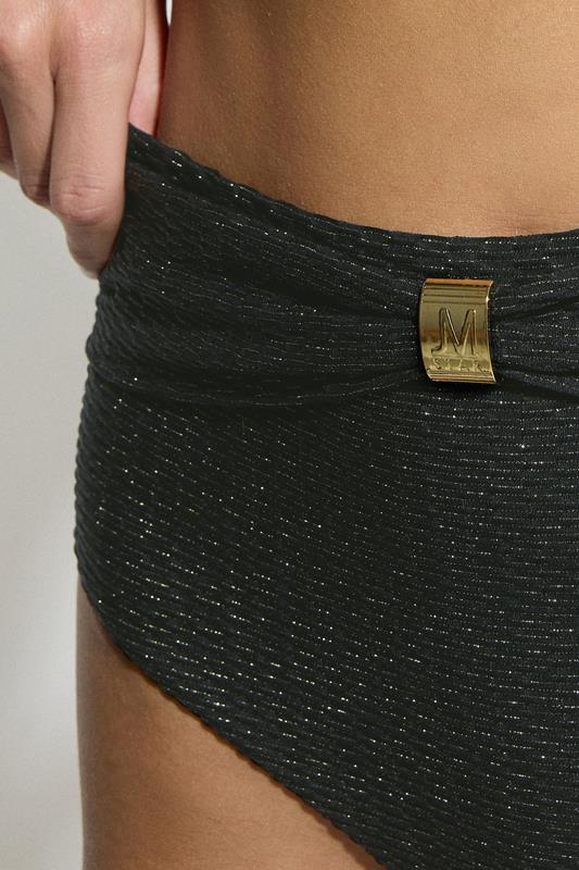 Evans STAR Black Metallic Bikini Bottoms