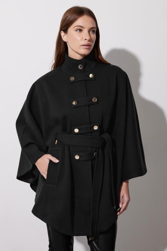 Evans STAR Black Military Cape Jacket