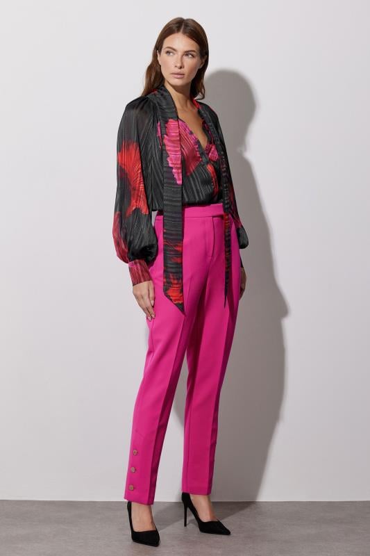 Evans STAR Black Oriental Floral Print Blouse