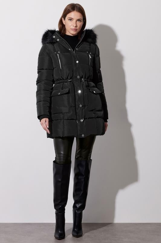 Evans STAR Black Padded Puffer Jacket