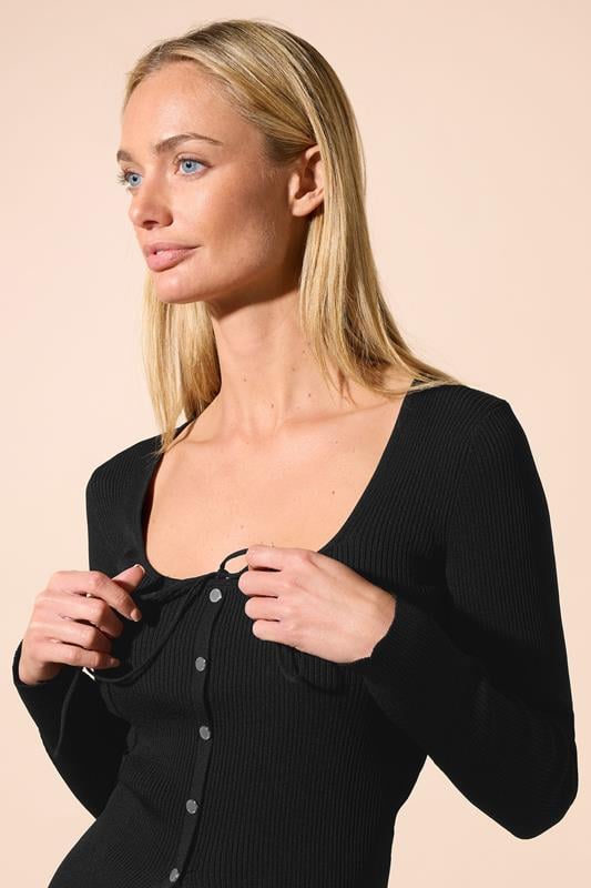 Evans STAR Black Square Neck Tie Top