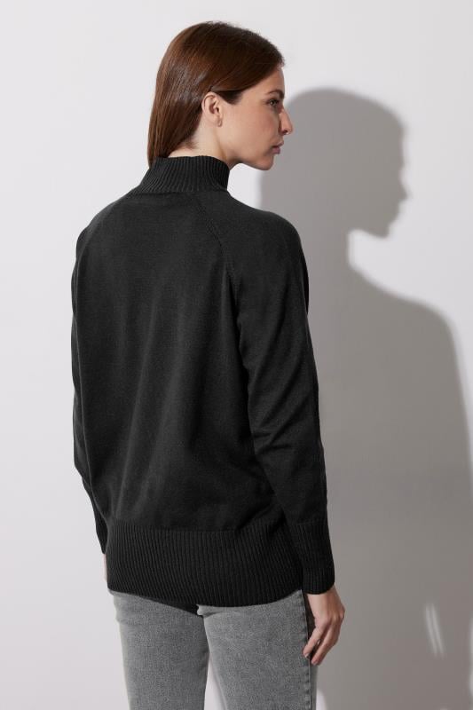 Evans STAR Black Stud Embellished Raglan Jumper