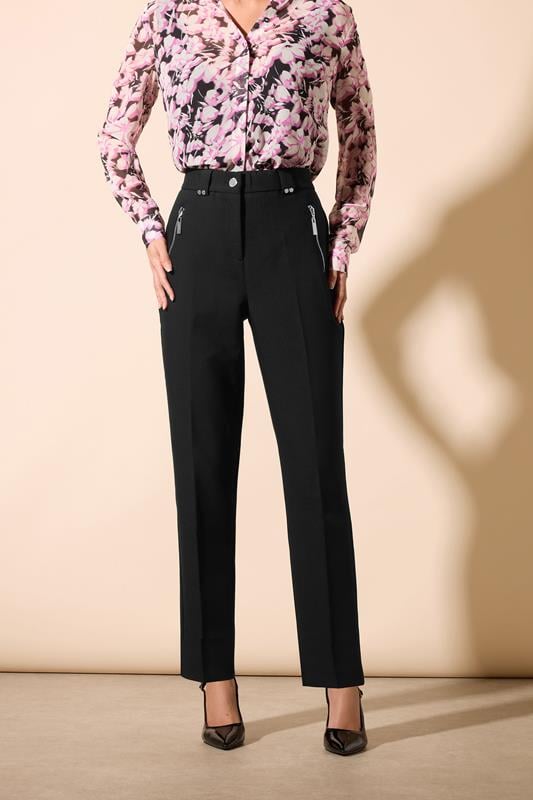 evans STAR Black Tailored Straight Leg Trousers