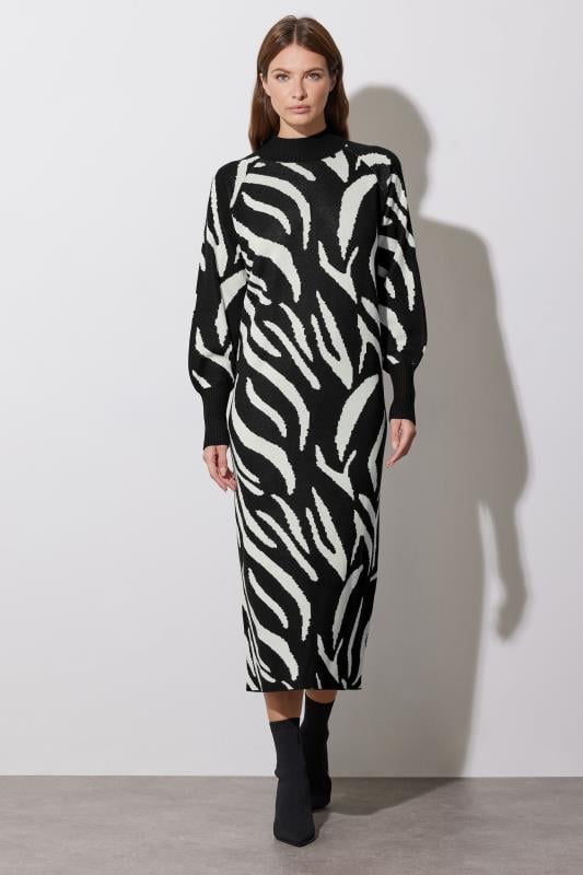 Evans STAR Black Zebra Jumper Dress