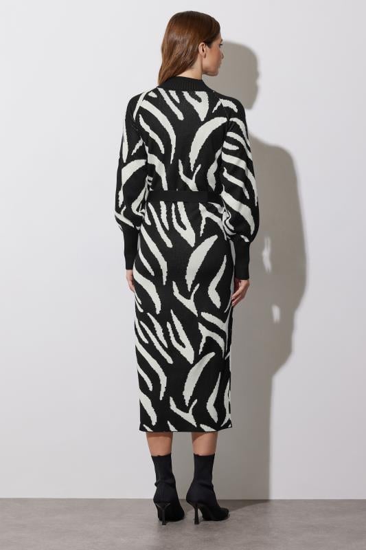 Evans STAR Black Zebra Jumper Dress