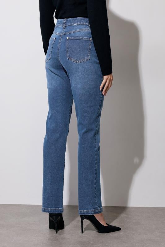 Evans STAR Blue Eyelet Detail Boyfriend Jeans