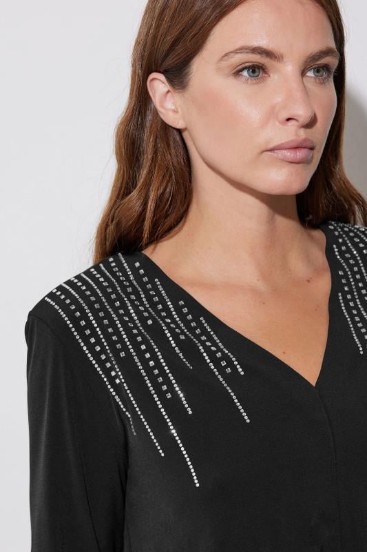 Evans STAR Embellished Shoulder Bodysuit