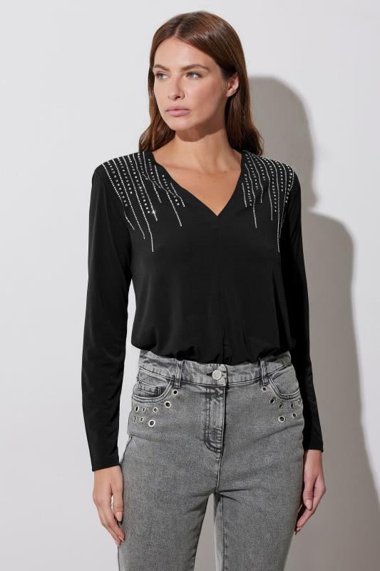 Evans STAR Embellished Shoulder Bodysuit