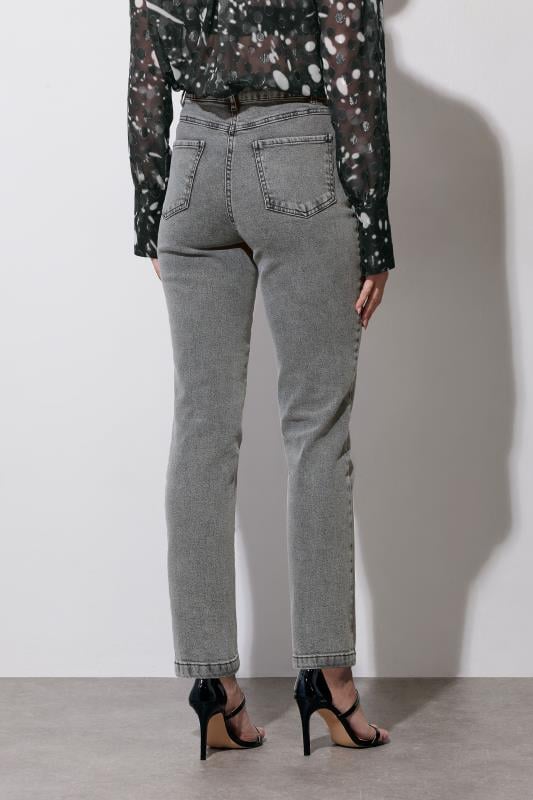 Evans STAR Grey Eyelet Stud Boyfriend Jeans