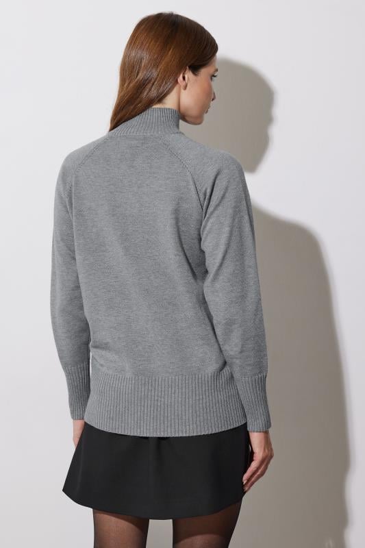 Evans STAR Grey Stud Embellished Raglan Jumper
