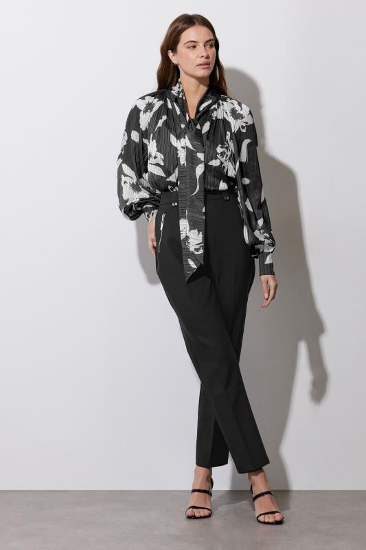 Evans STAR Grey & White Floral Print Blouse