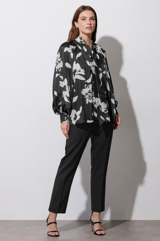 Evans STAR Grey & White Floral Print Blouse