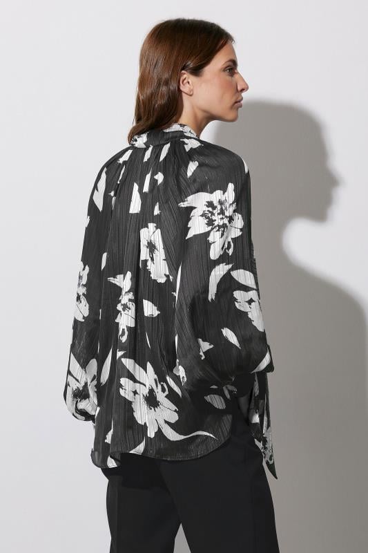 Evans STAR Grey & White Floral Print Blouse