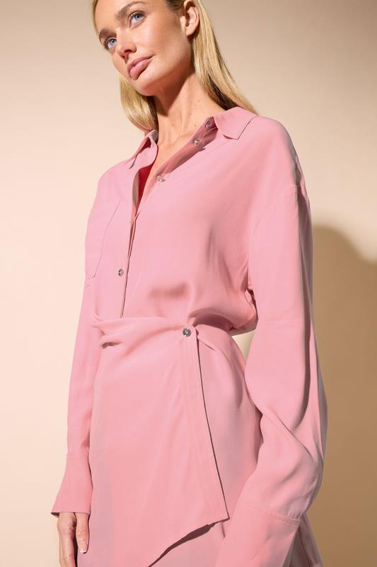 Evans STAR Light Pink Wrap Tie Shirt