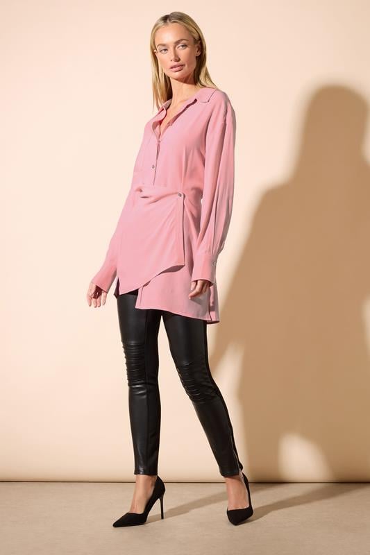 Evans STAR Light Pink Wrap Tie Shirt