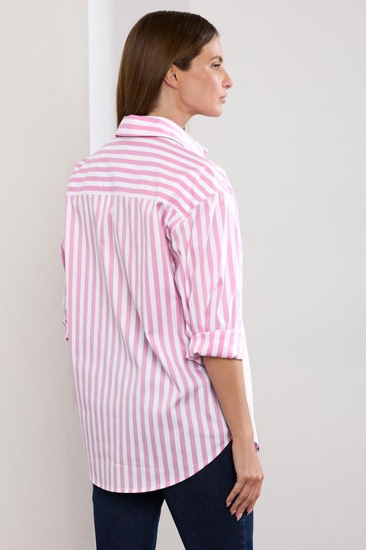 Evans STAR Pink Striped Long Sleeve Shirt