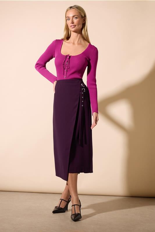 Evans STAR Purple Belt Buckle Wrap Skirt