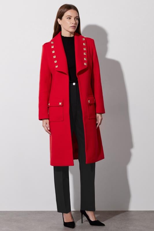 Evans STAR Red Studded Tailored Jacket