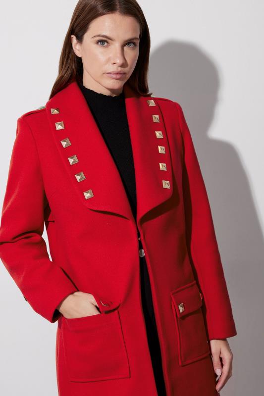 Evans STAR Red Studded Tailored Jacket